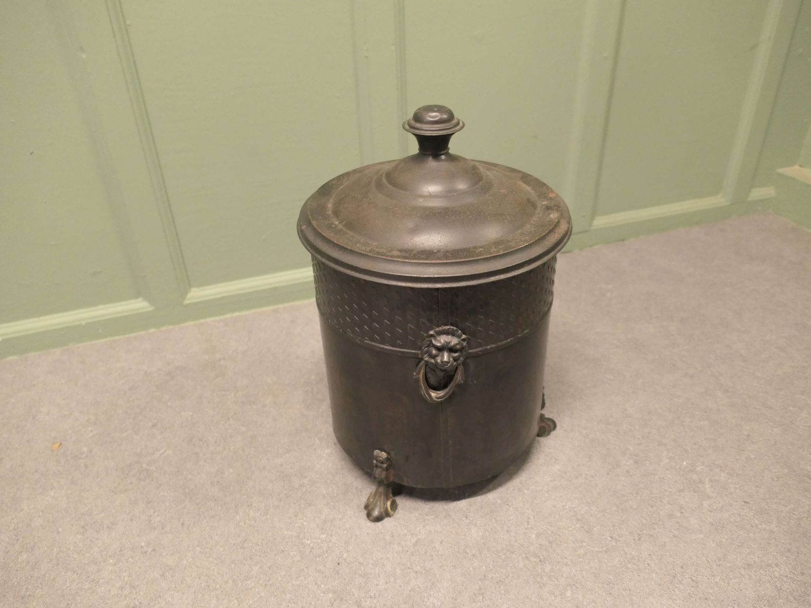 Art Deco Gothic Coal Bucket A Superb Design With A Copper Oxidised Patina, The Coal Buc photo 360.0