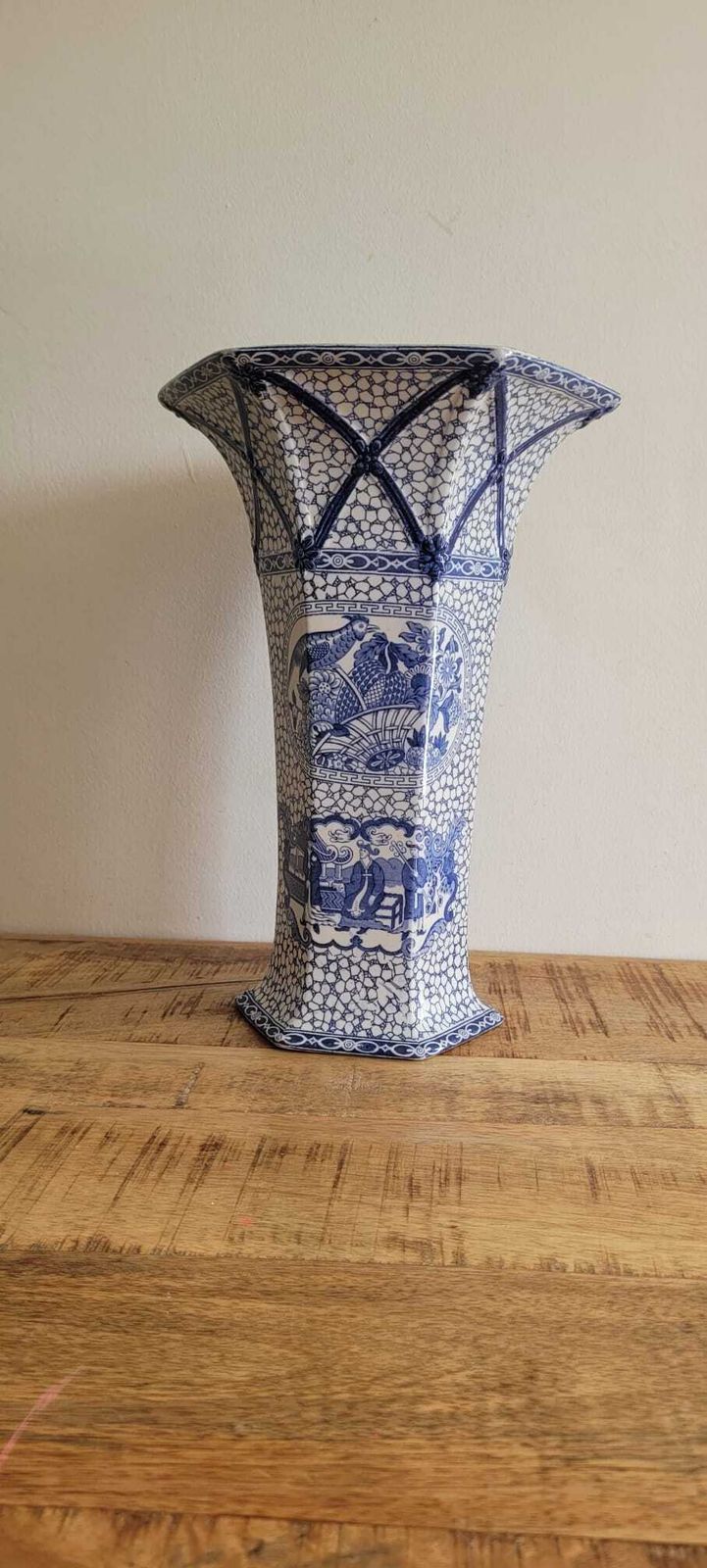 William Adams Porcelain Chinese Bird Vase, 1910 photo for sale