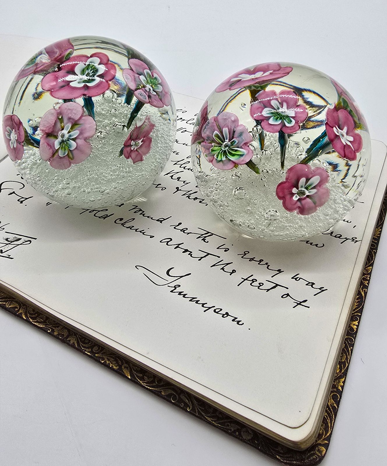 photo for sale A Stunning Pair Of  Italian Murano Glass Paperweights, Circa 1930