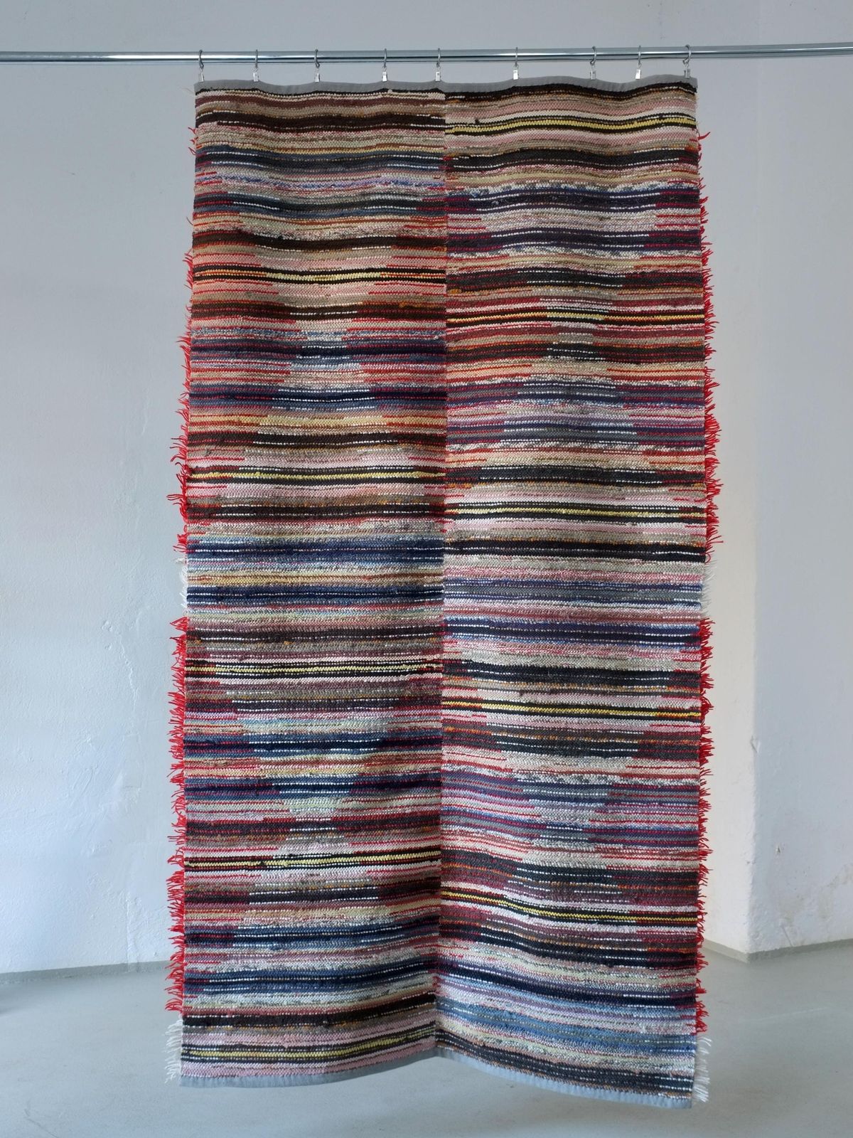 Scandinavian Red Rhombus Rya Rug | Sweden | 1960s photo Textiles