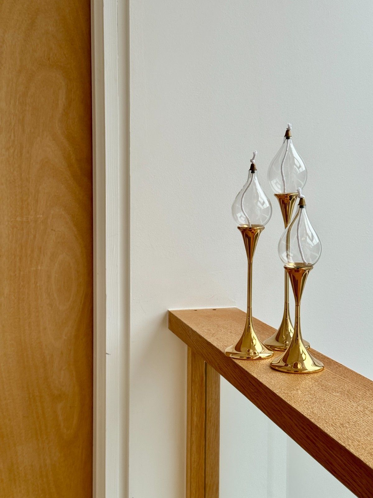 photo vintage Rare 1970s Space Age Clear Drops Trio By Freddie Andersen In Gold, Boxed