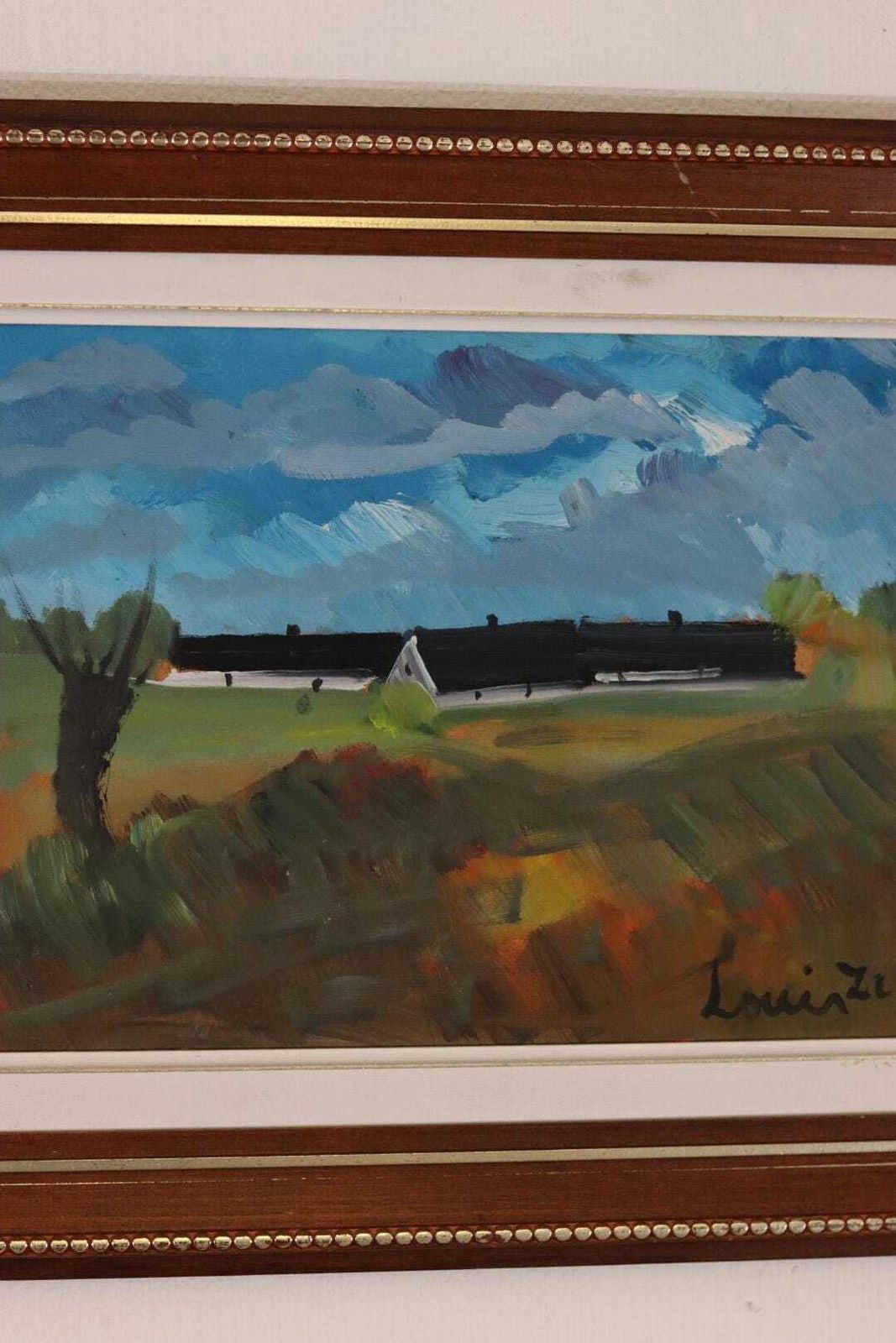 photo vinterior Original Mid Century Swedish Oil On Panel – “Afton Skåne” By Louis Zelig – Signed & Framed – 53 × 43 Cm (20.9" × 16.9")