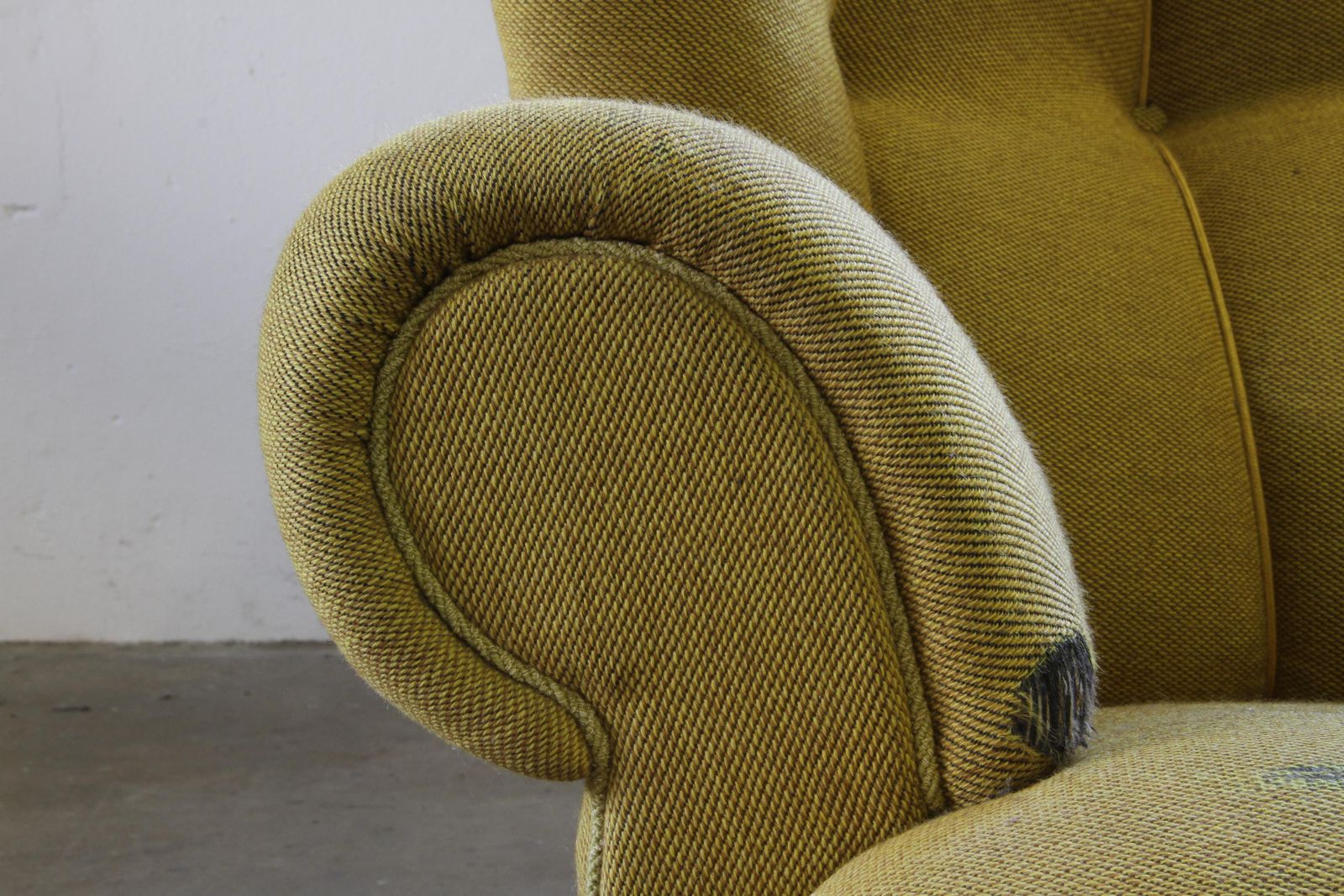 Furniture Vintage Iconic Large Upholstered Lounge / Easy Chair From Denmark 1930’s photo