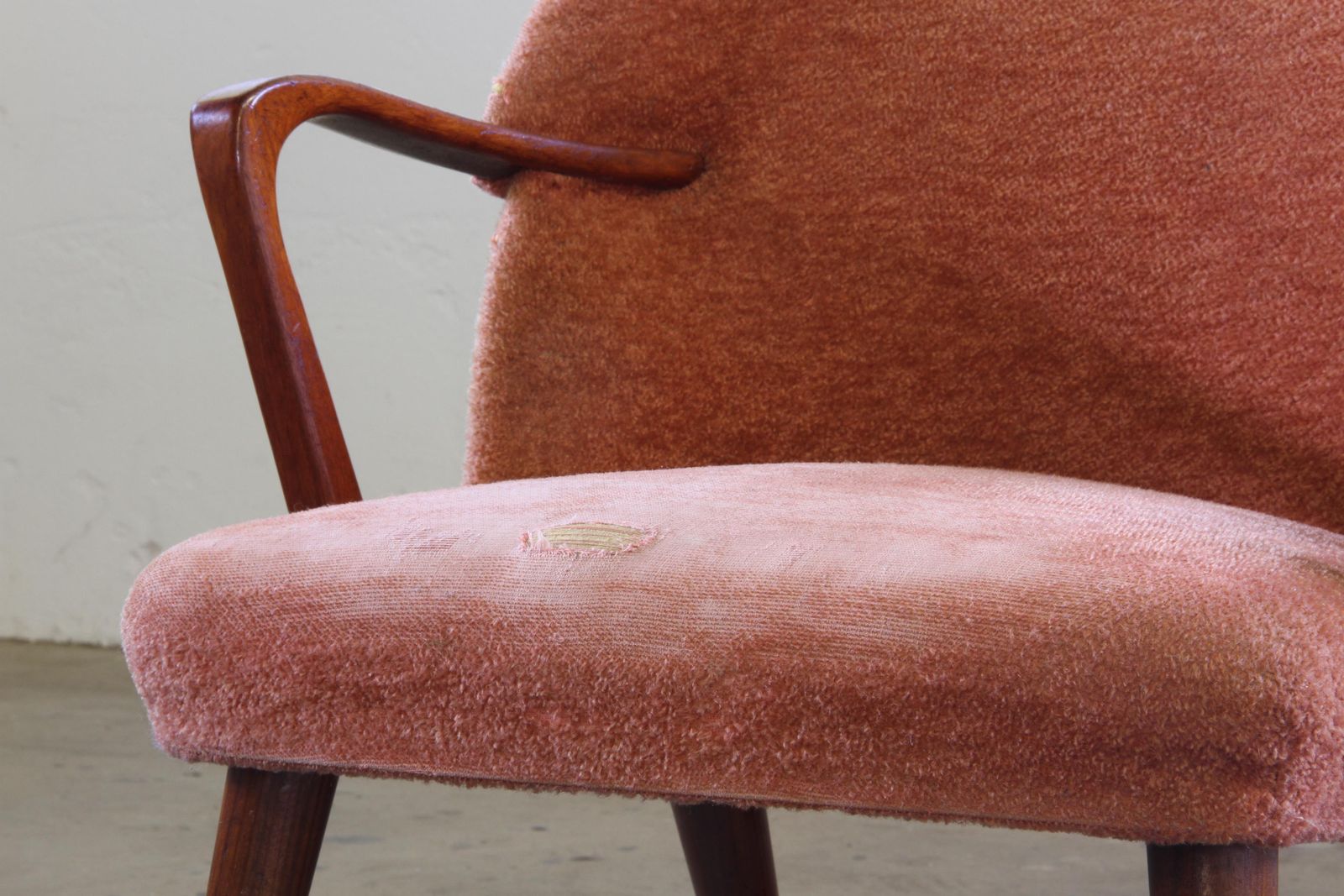 Vintage 50s Teak Organic Modernism Armchair   Scandinavian Design photo buy
