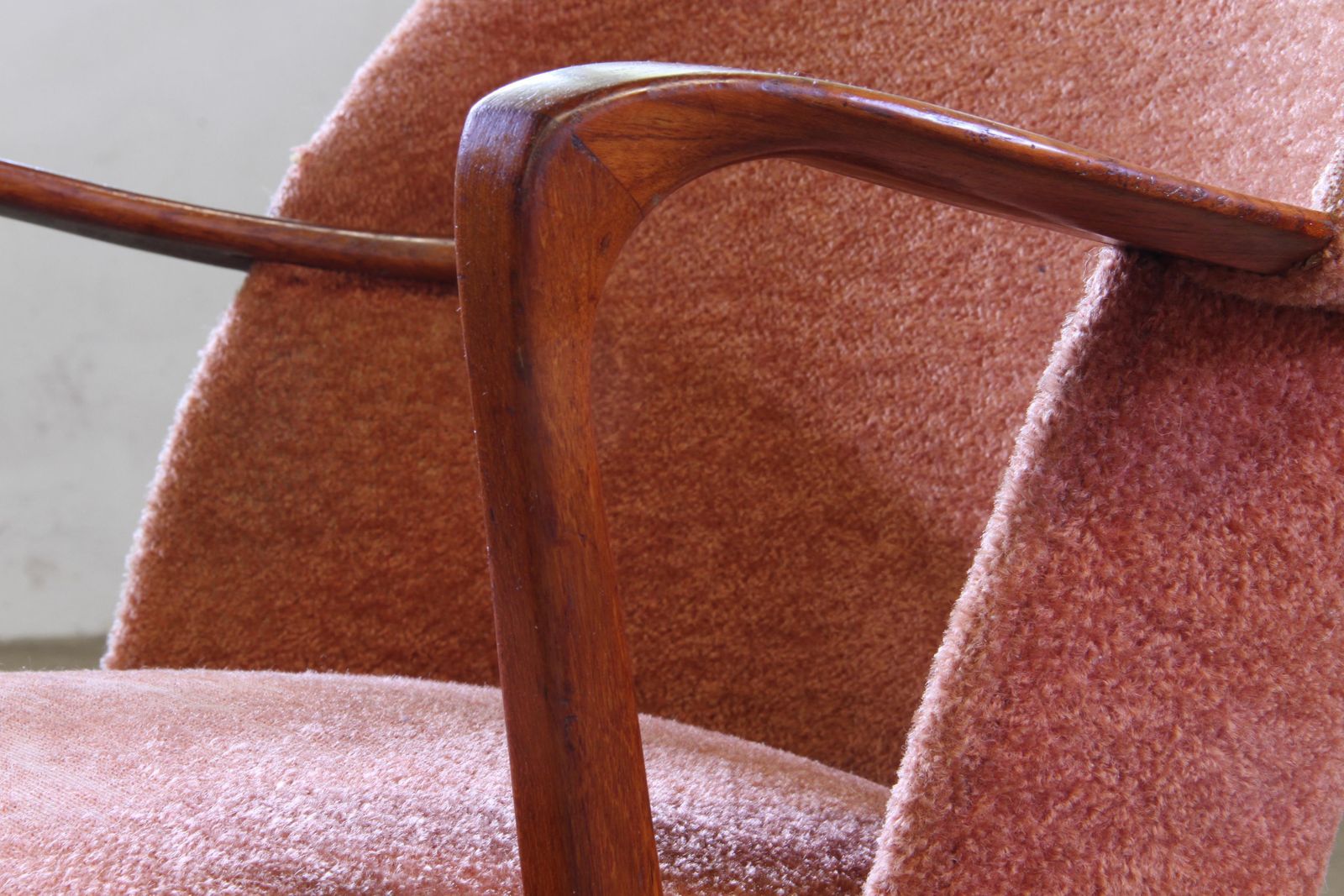 Vintage 50s Teak Organic Modernism Armchair   Scandinavian Design photo vintage