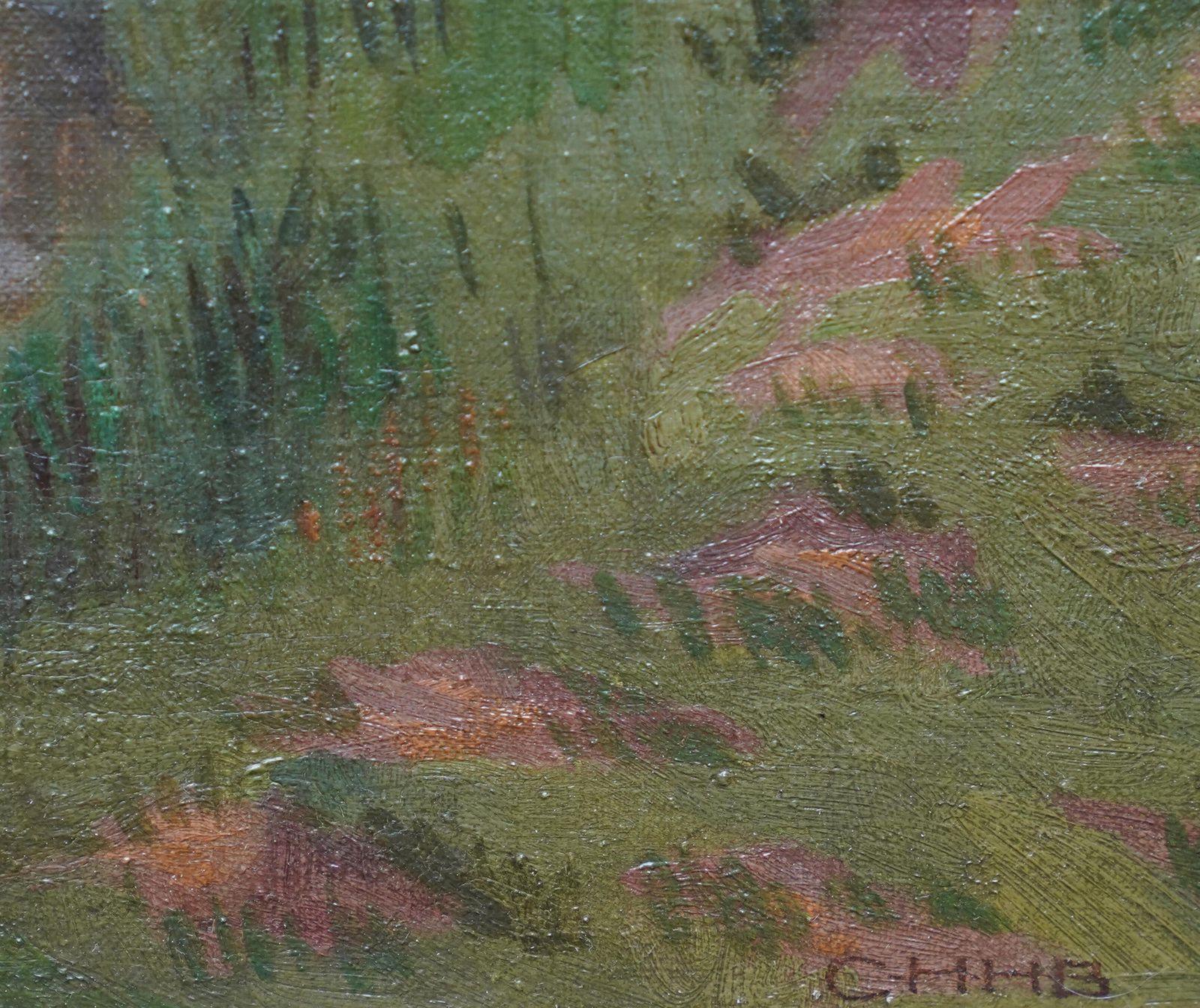 Charles Burleighedwardian Riverbank Landscape   British Impressionist Art Oil Painting Sussexcirca 1910 photo vinterior