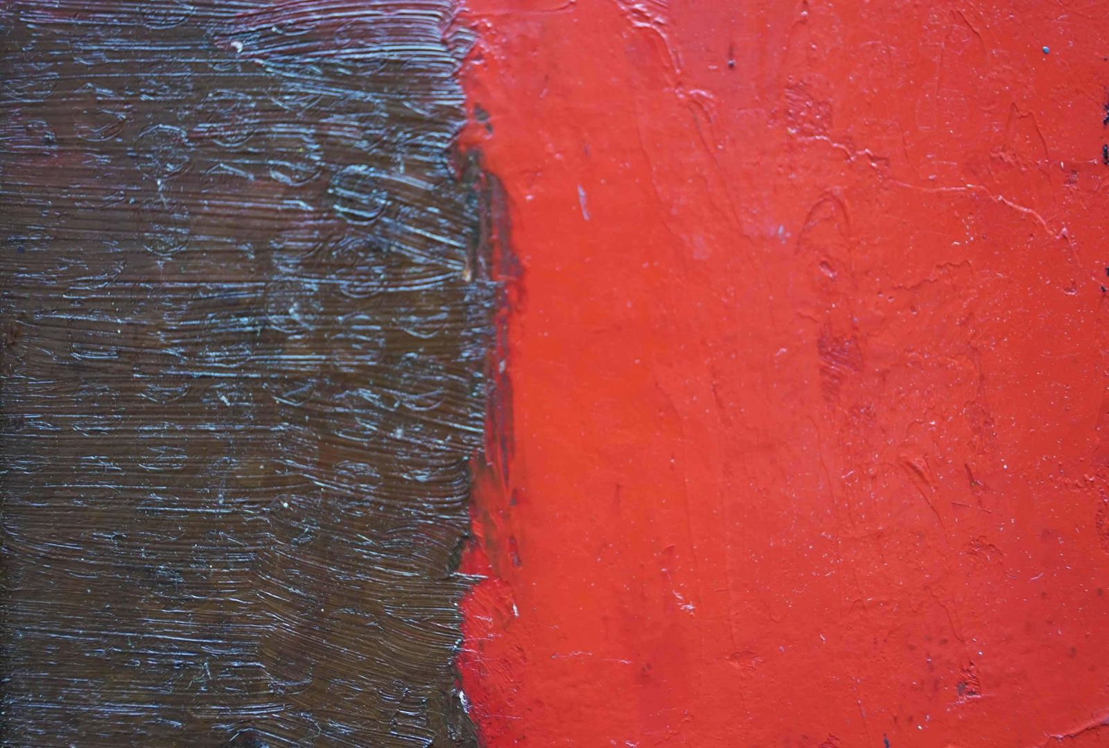 Peter L Fieldblue Brown Shapes On Red Abstract   British Fifties Abstract Art Oil Paintingcirca 1955 photo vinterior