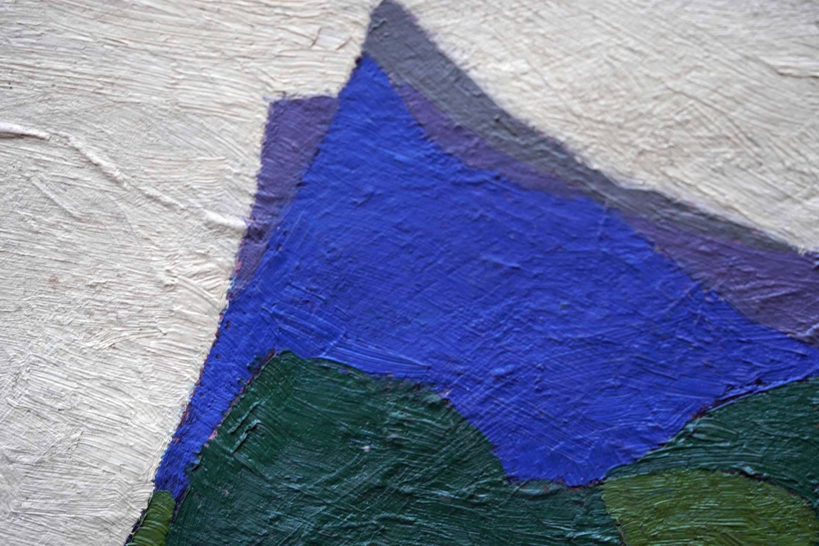 Peter L Fieldabstract With Man Verso   British Fifties Abstract Art Oil Painting Green Bluecirca 1955 photo Art