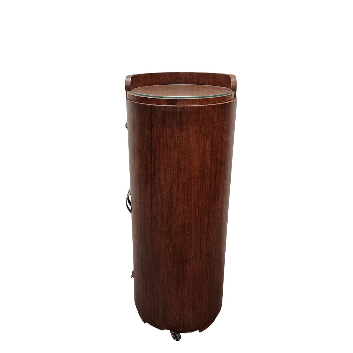 French Art Deco Mahogany Round Bar Furniture, 1920/30s