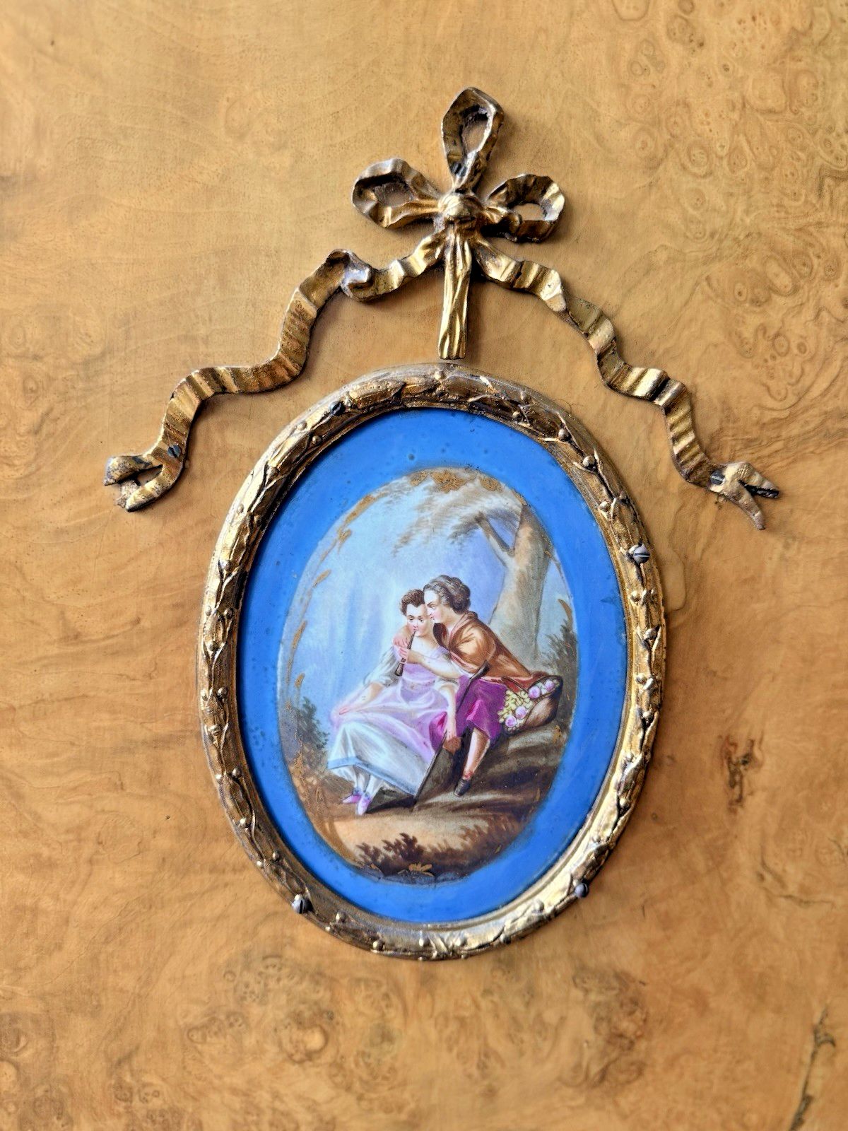 photo furniture Rare Maple Antique Credenza Louis XVI French Display Porcelain Sideboard Cabinet