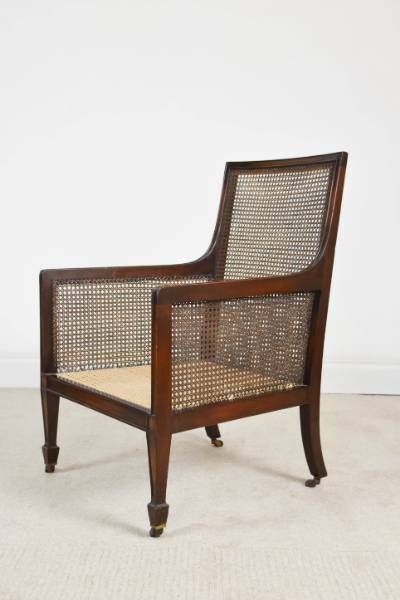 Late Victorian Bergere Library Chair photo buy