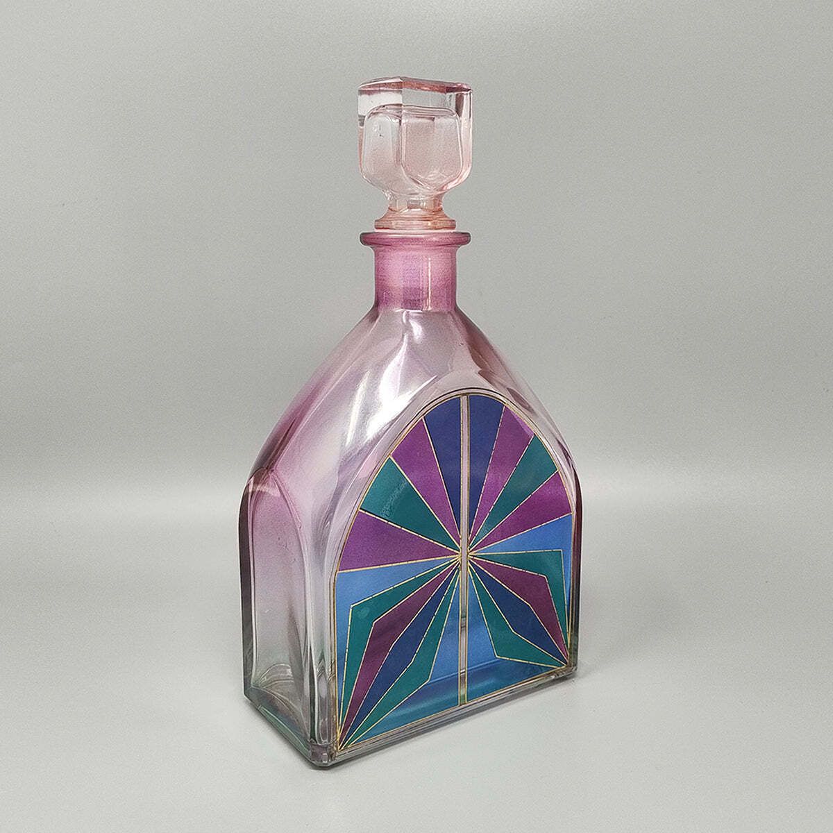 Karaf of decoratieve fles van Luigi Bormioli, jaren 1970. Made in Italy. photo Woonaccessoires