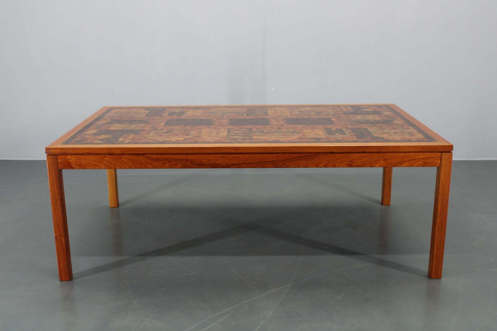 photo vinterior 1980s Danish End Grain Mosaic Coffee Table By Middelboe & Linduma For Tranekaer