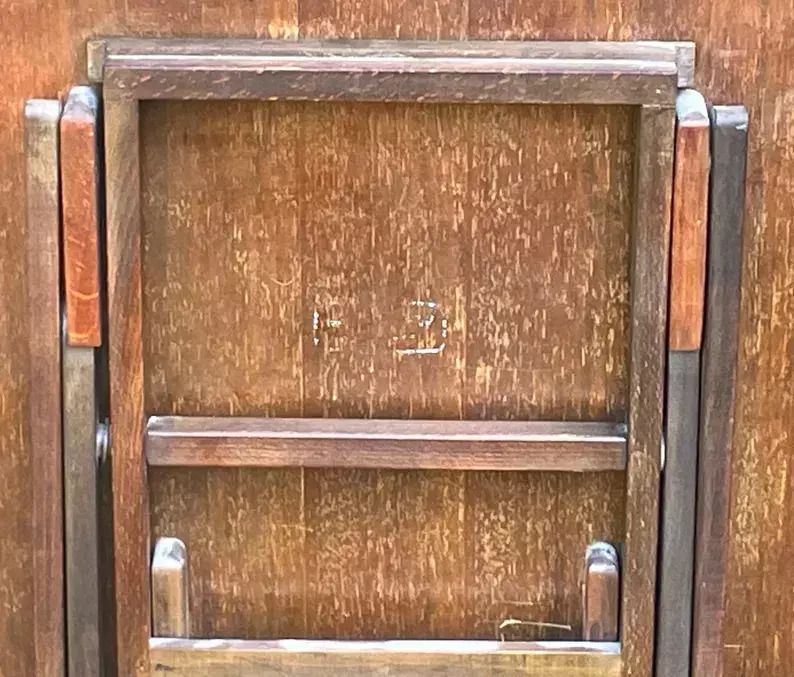 photo for sale Vintage Meredew Walnut Folding Occasional Table