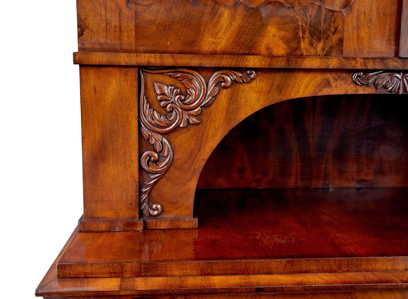 Empire Mid 19th Century Danish Flame Mahogany Cabinet photo for sale