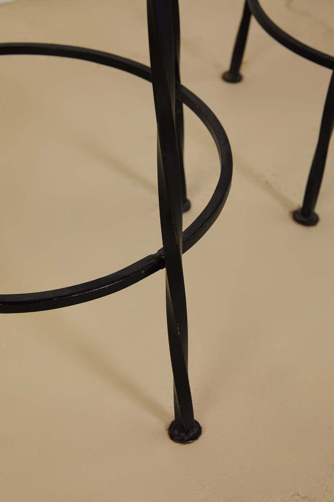 Set Of X4 French Art Deco Forged Bar Stools photo vinterior