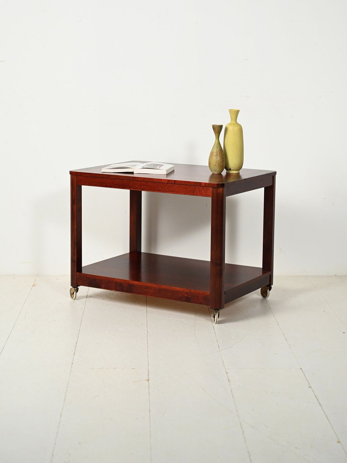 Mahogany Trolley From The “Stockholm Collection” Series By Ikea