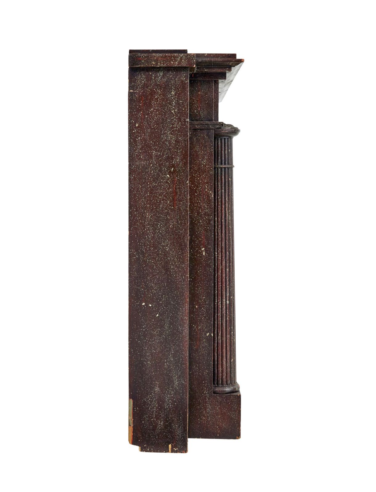 Mid Century Faux Porphyry Marble Adams Style Mantlepiece photo 2365.0