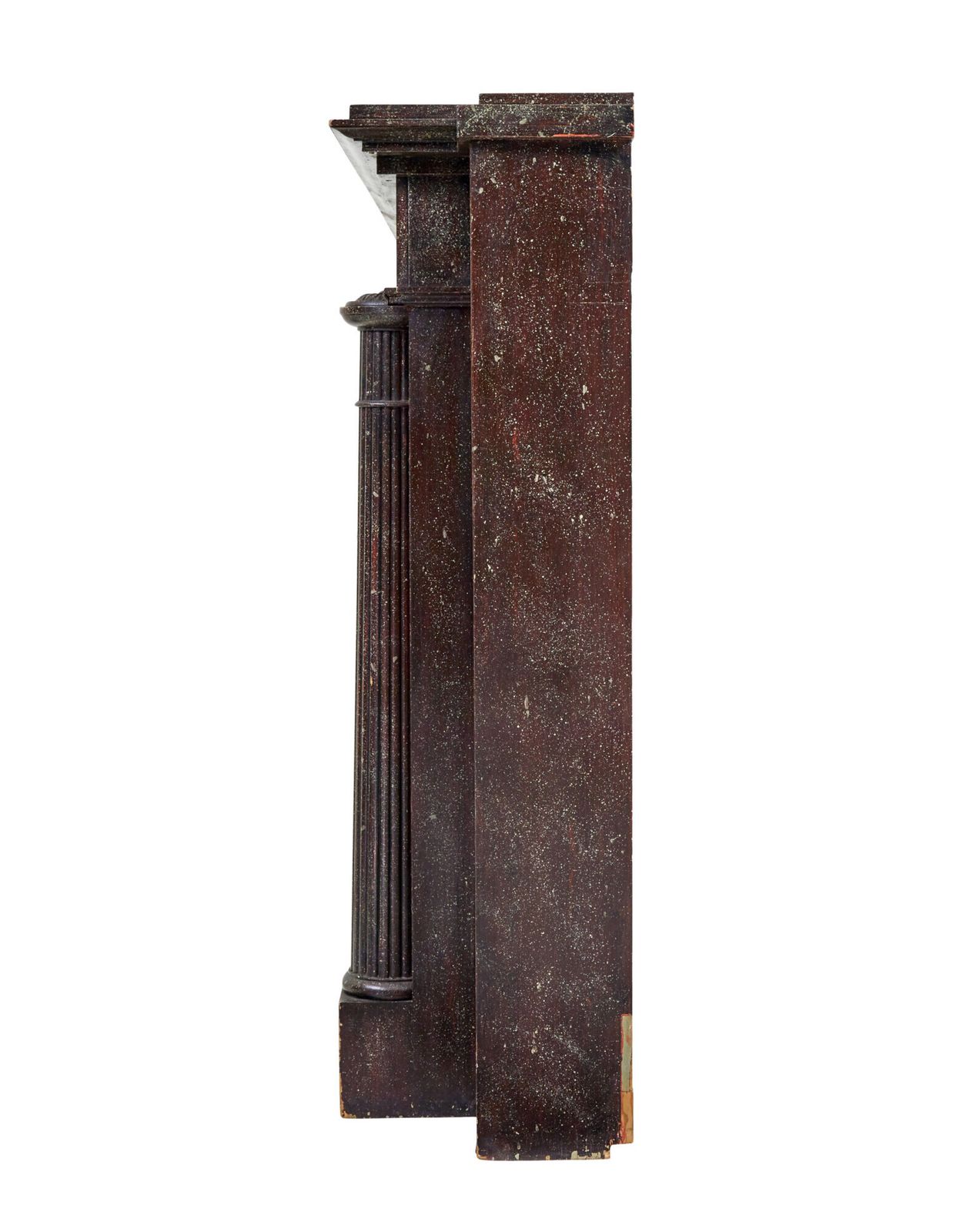 Mid Century Faux Porphyry Marble Adams Style Mantlepiece photo buy