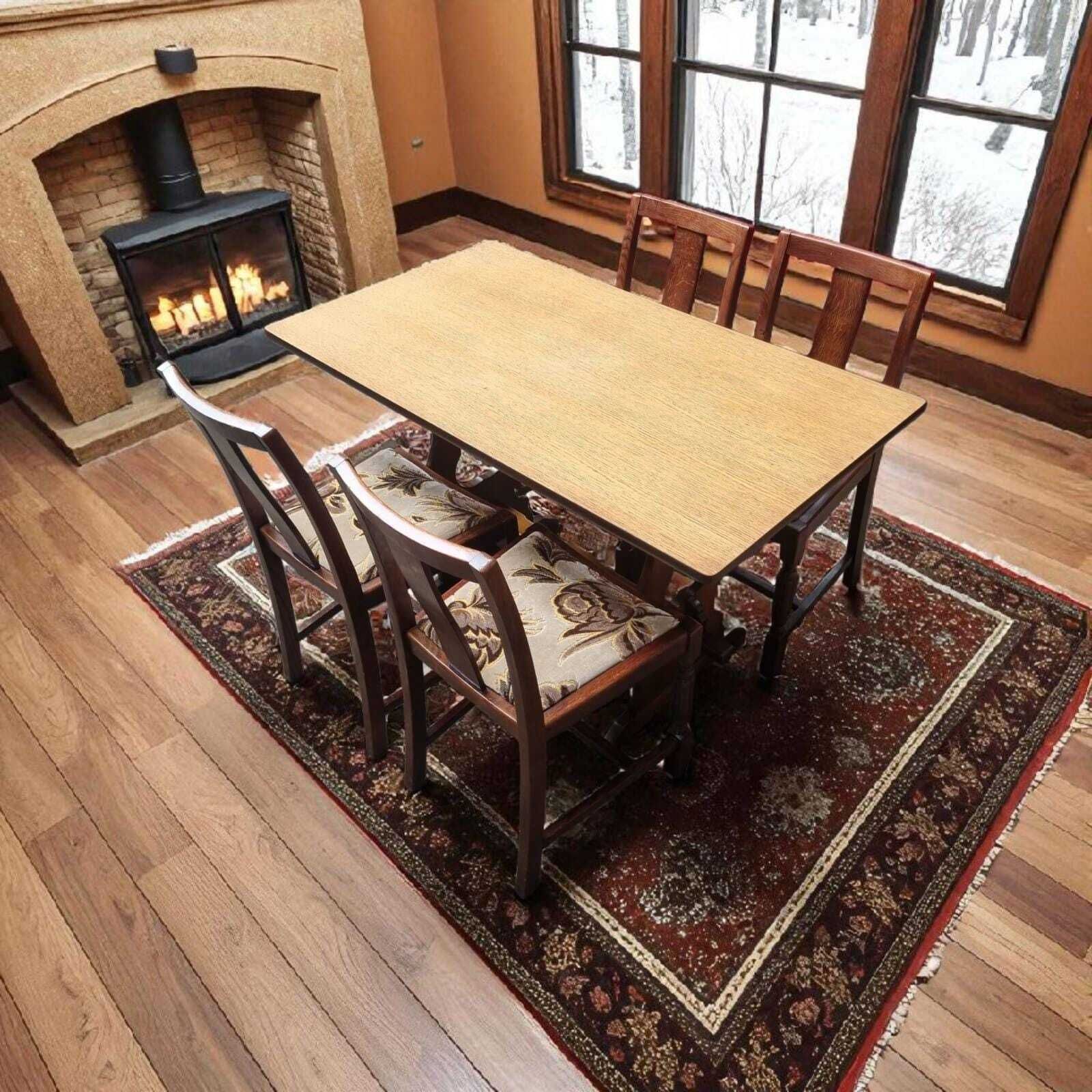 Vintage Oak Refectory Table / English Made C.1970 / Very Good Condition / Free Delivery
