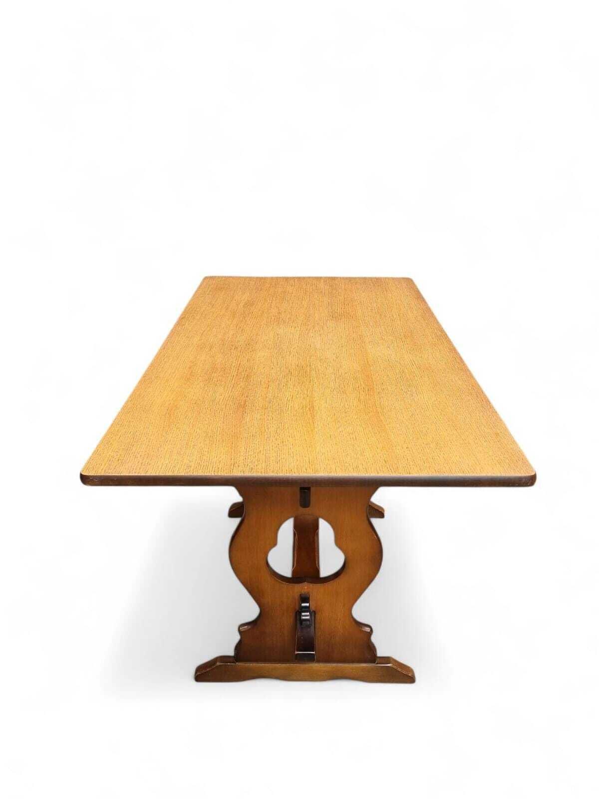 Vintage Oak Refectory Table / English Made C.1970 / Very Good Condition / Free Delivery photo for sale