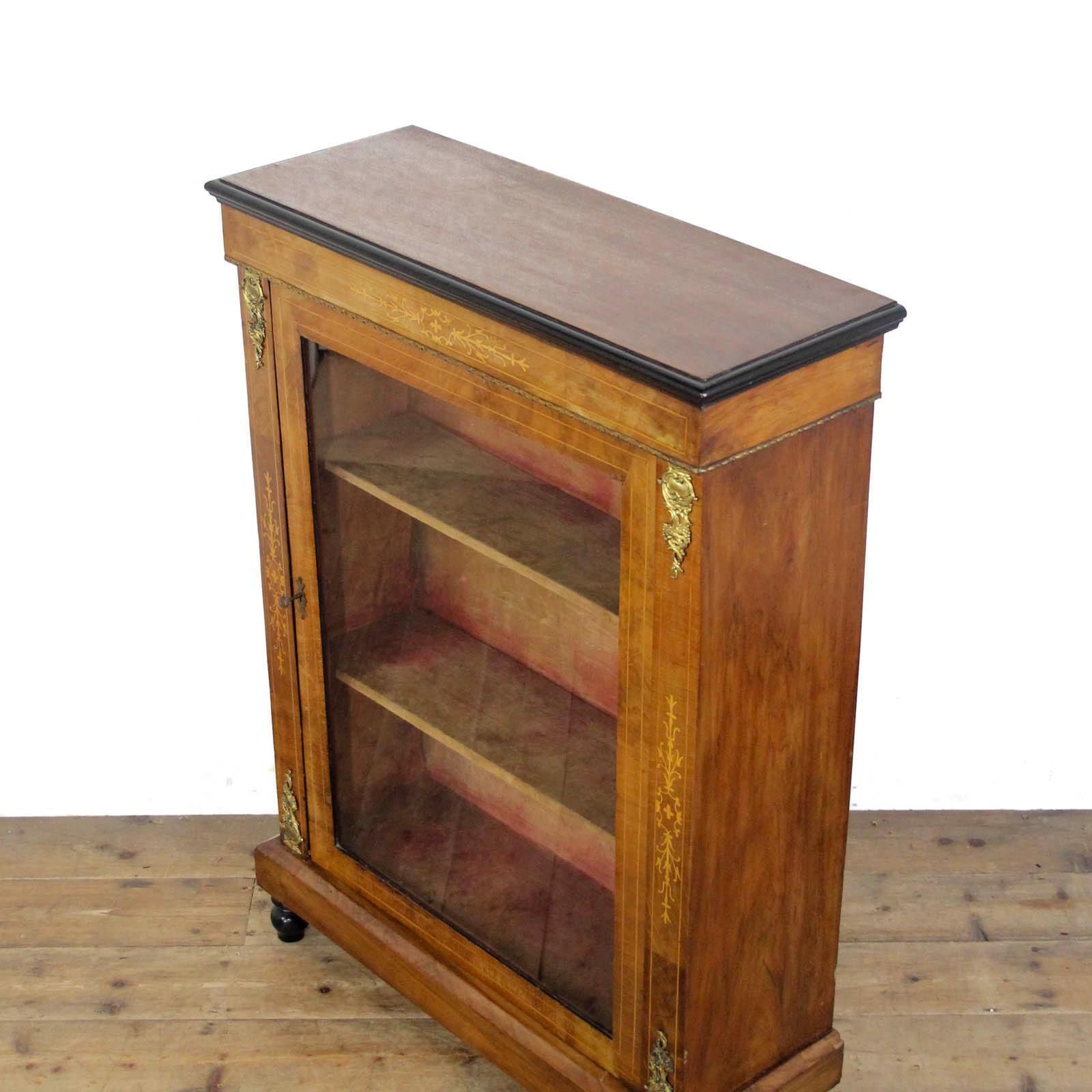 Antique Walnut Inlaid Pier Cabinet | Display Cabinet | Antique Cabinet | Antique Storage | Display Cabinet (M 6513) photo for sale