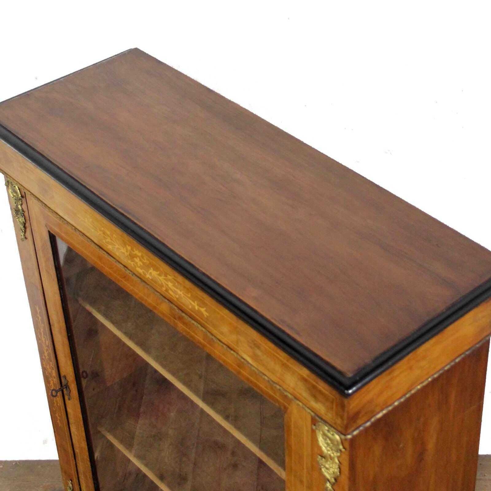 photo for sale Antique Walnut Inlaid Pier Cabinet | Display Cabinet | Antique Cabinet | Antique Storage | Display Cabinet (M 6513)
