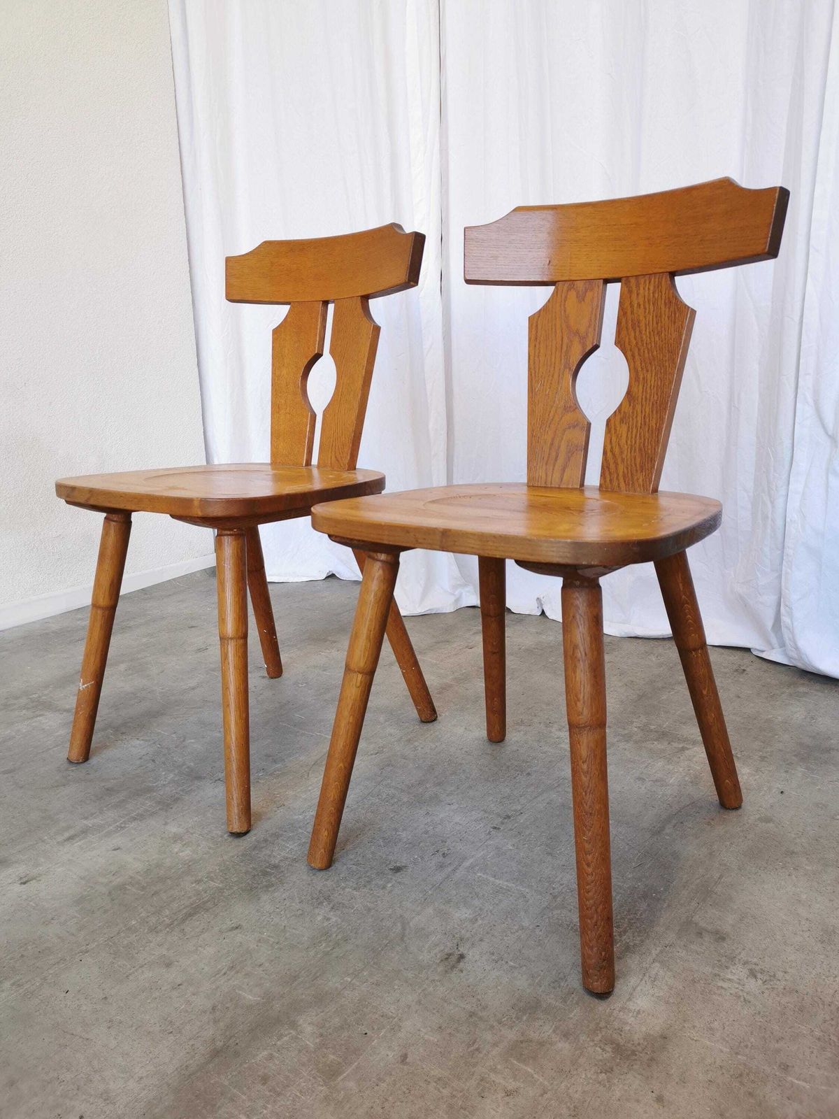 Vintage Wooden Dining Chairs By Ruko Sessel Alois Koller | Tyrolean Farmhouse Austrian Style 1970s photo Furniture