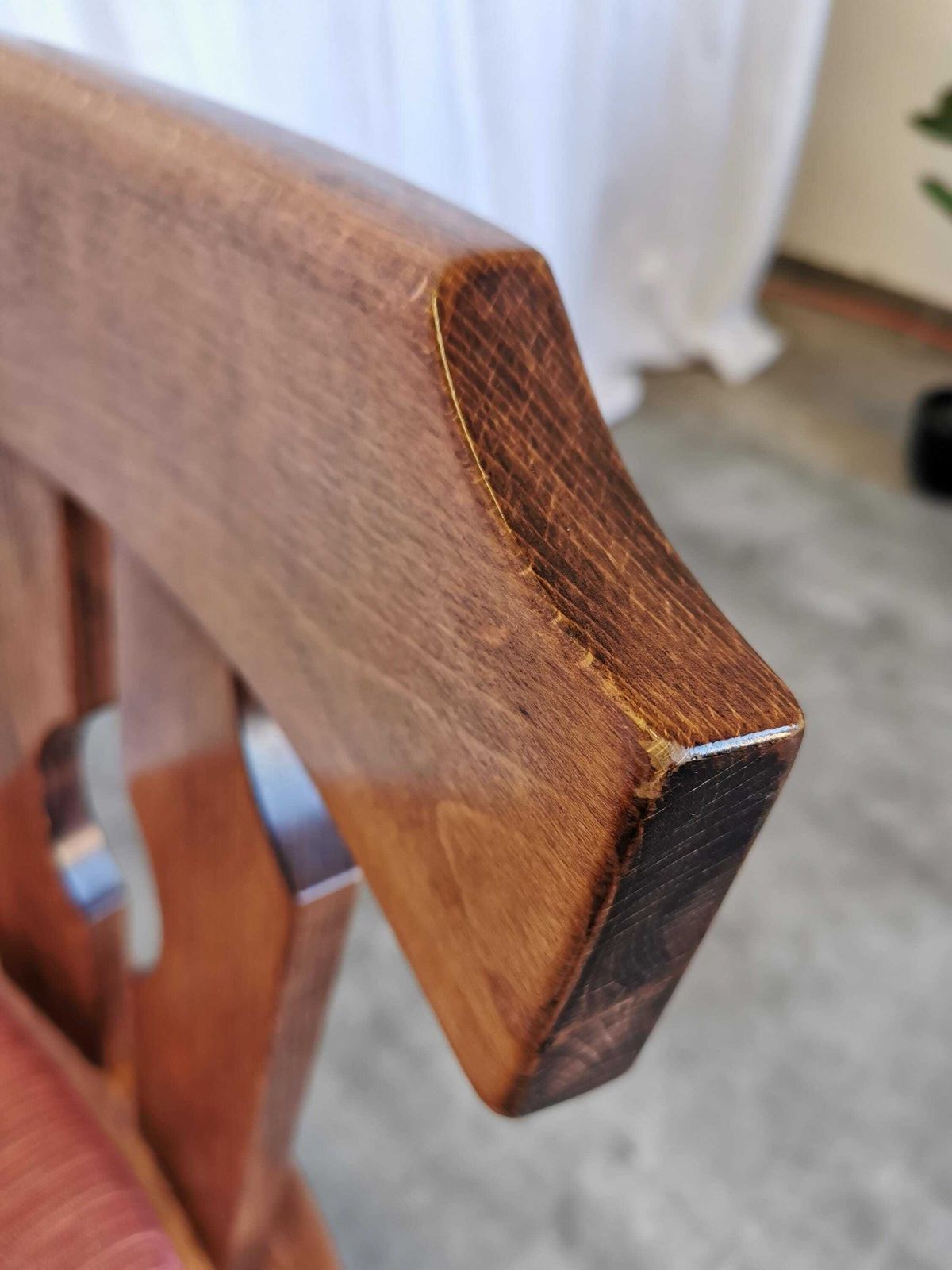 photo vinterior 1 Of 2 Vintage Tyrolean Wooden Dining Chairs, Austrian Farmhouse Alpine Style Chairs, 1970s
