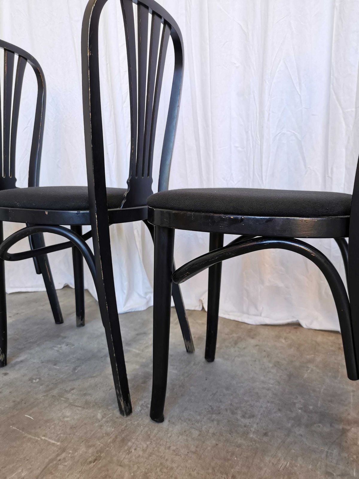 171.0 1 Of 11 Vintage Stol Kamnik Black Dining Chair: 1970s Yugoslavian Mid Century Modern photo