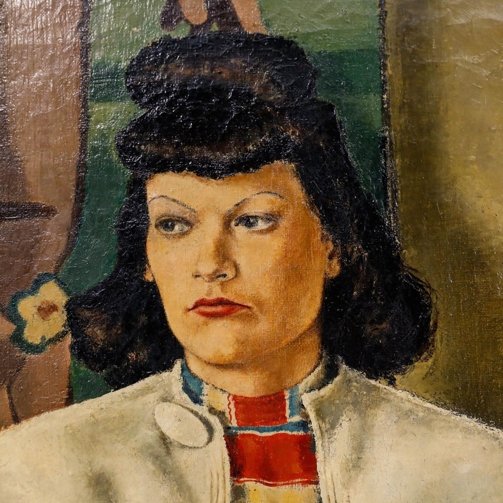 Rudolf Kaster (1914 2003) Framed 1940 Oil, Portrait Of A Lady photo Art