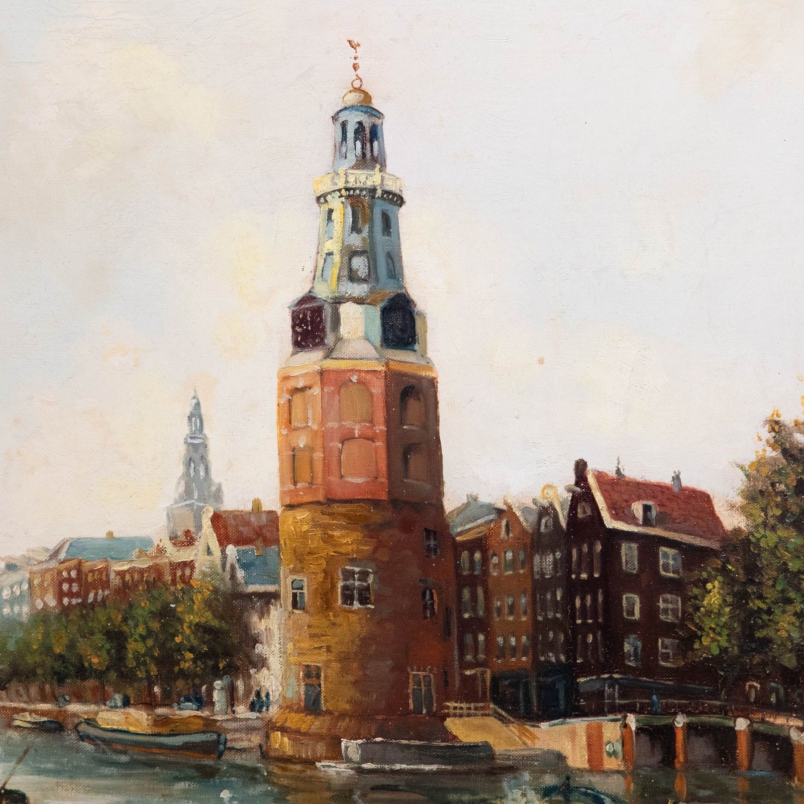 After Willem Johannes Burksen (1857 1935) Oil, Montelbaanstoren photo Art