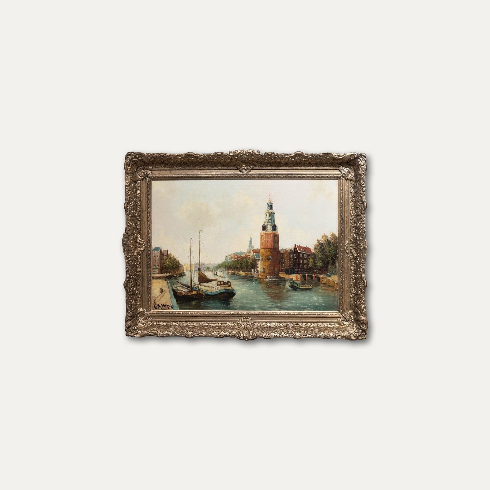 After Willem Johannes Burksen (1857 1935) Oil, Montelbaanstoren photo buy