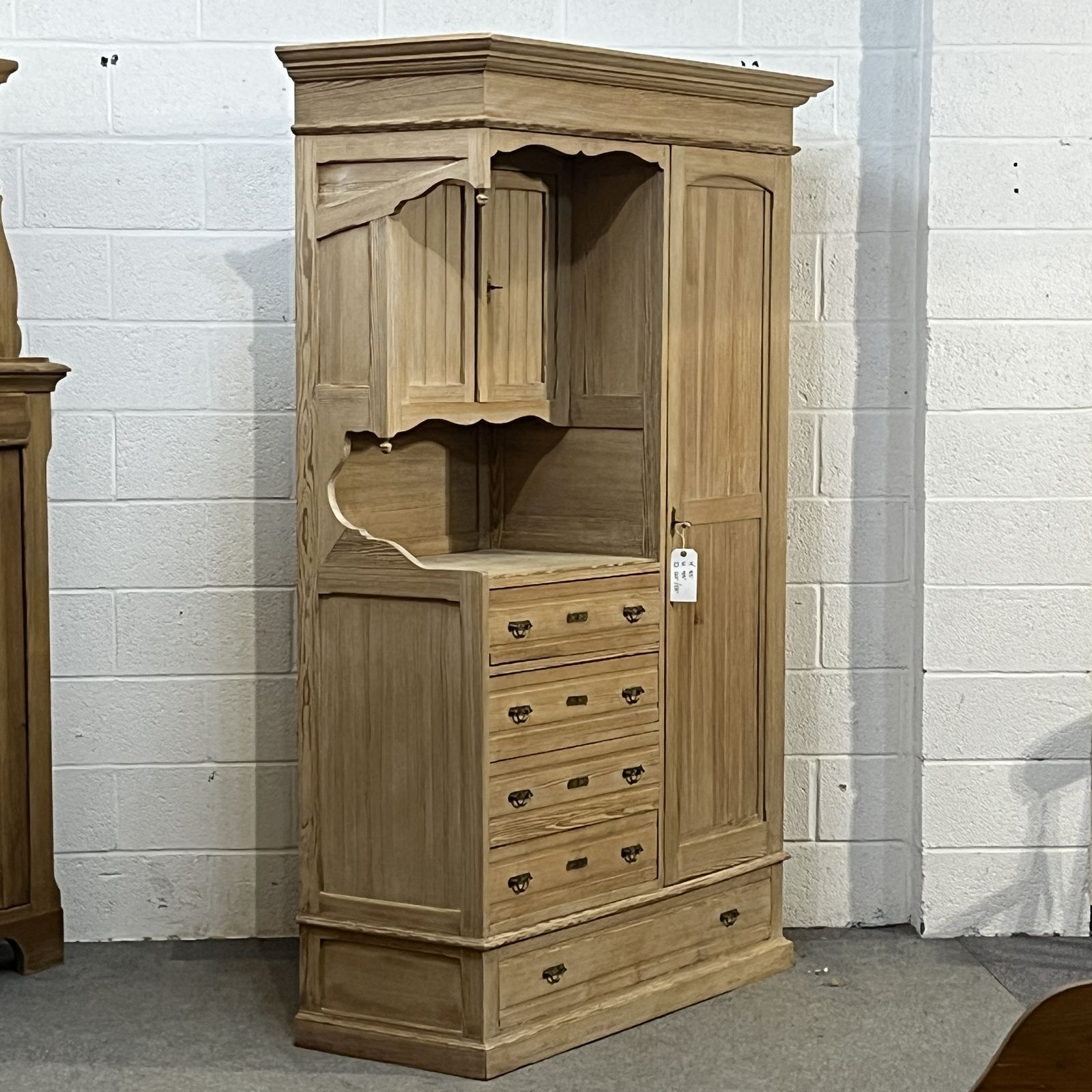 Very Quirky Antique Pine Cupboard Unit With Drawers (Partially Dismantles) photo Furniture
