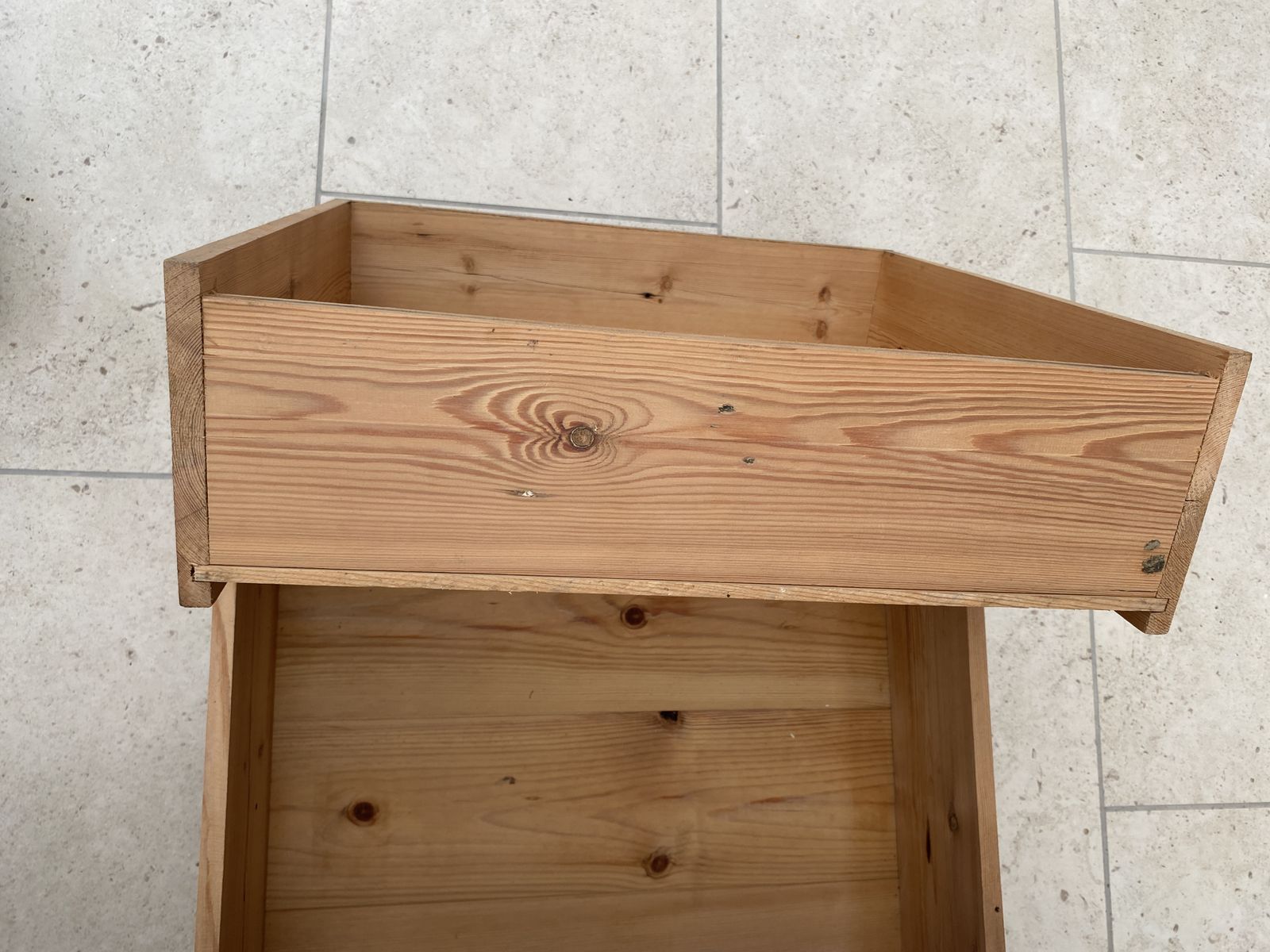 Reduced.  Vintage Pine  Dresser/Desk  Handmade For Ourselves Over 50  Years Ago From Reclaimed Canadian Redwood Pine. photo vinterior