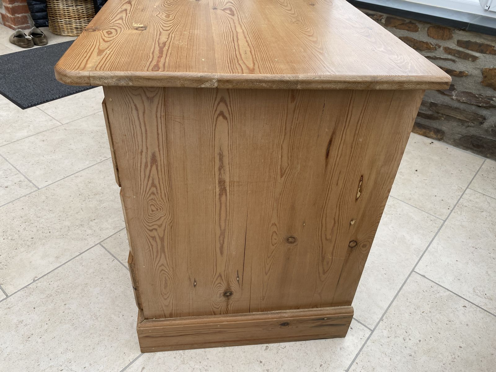 Reduced.  Vintage Pine  Dresser/Desk  Handmade For Ourselves Over 50  Years Ago From Reclaimed Canadian Redwood Pine. photo vintage