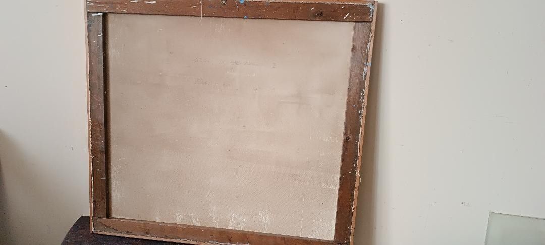 Art Large Abstract Painting Maurizio Bini (1940) Signed And Dated 1972 photo