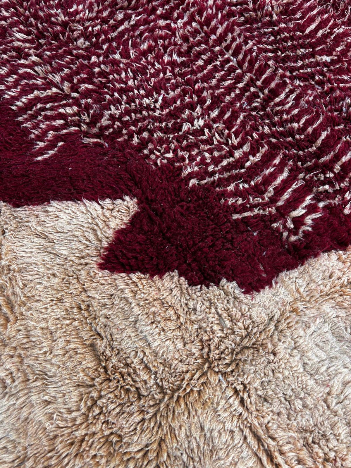 photo for sale Modern Moroccan Mrirt Wool Rug 250x250 Cm – Abstract Handwoven Berber Carpet With Bold Colors Square Rug For Living Room