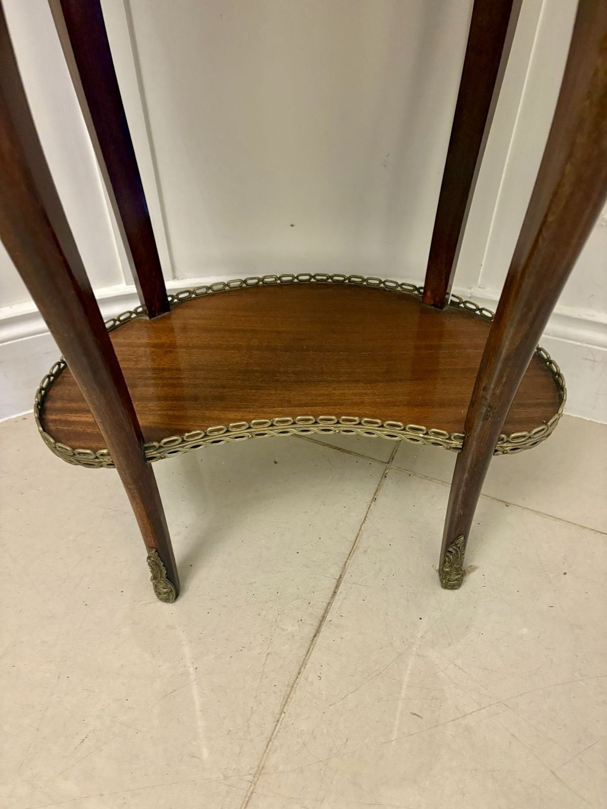 Antique French Quality Louis XV Style Kidney Shaped Side Table photo Furniture