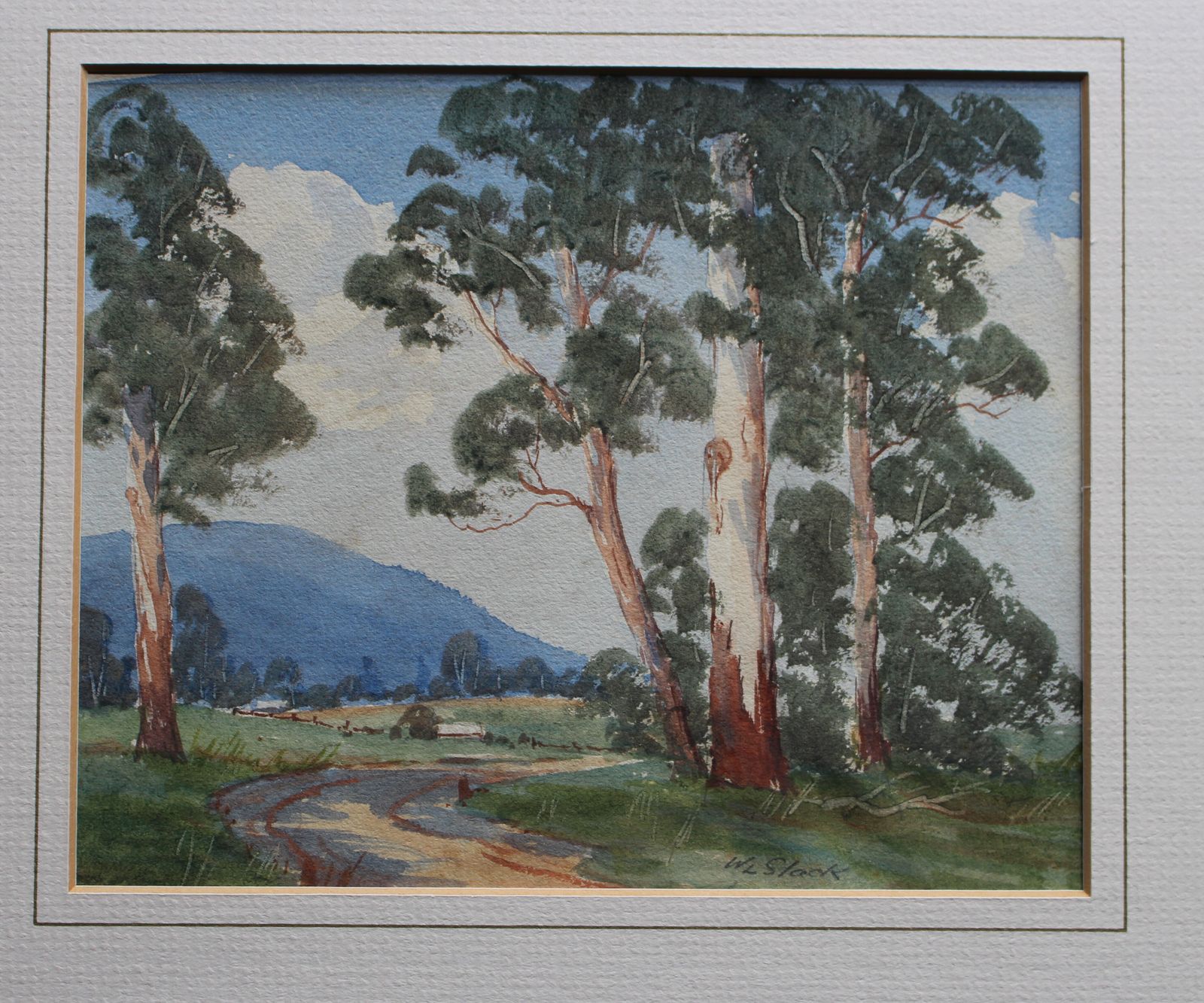 A Signed Watercolour ‘Healesville’ By William Leonard Slack, Australian Artist C.1877 1949 photo furniture