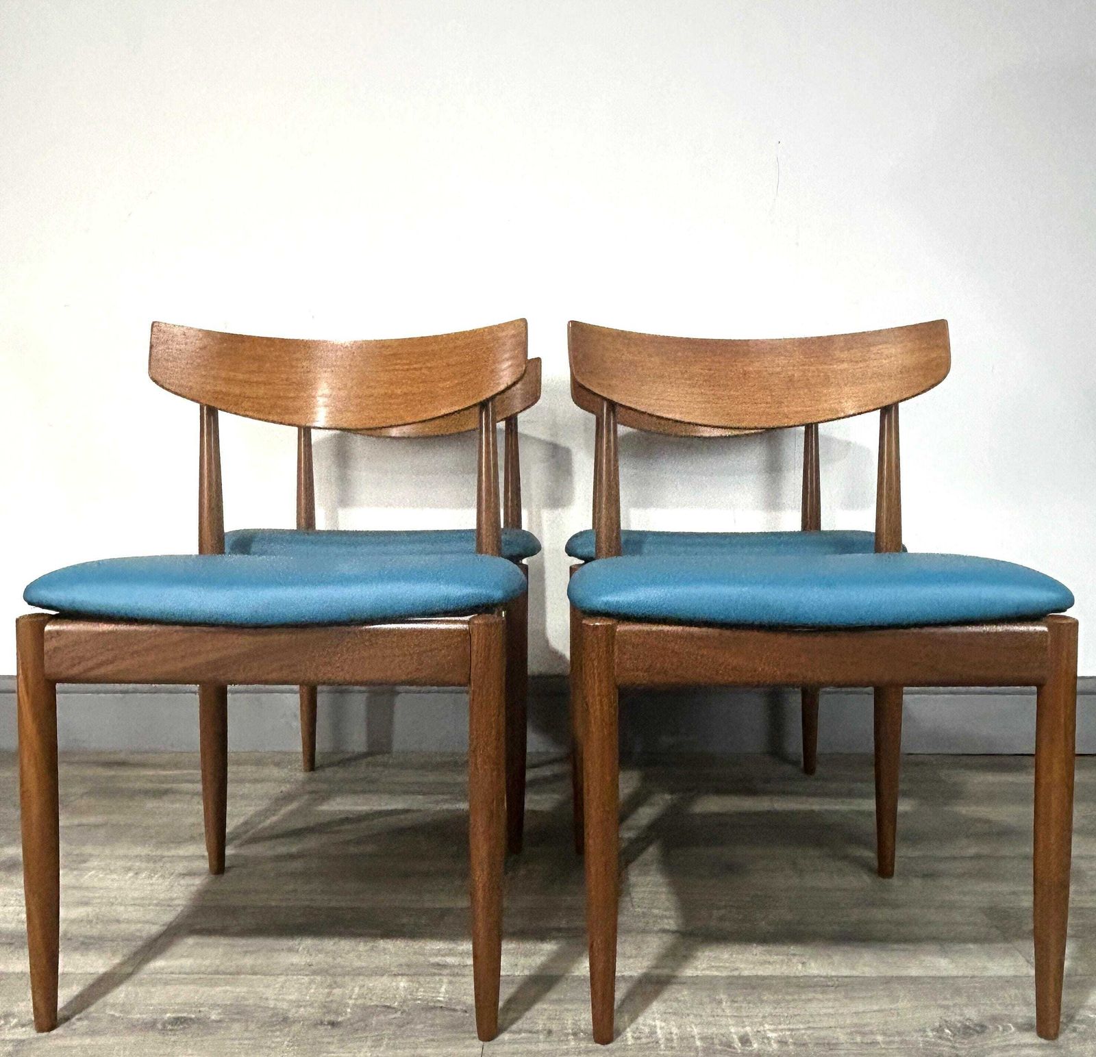 Furniture 4 Refinished/Reupholstered Mid Century Dining Chairs Ib Kofod Larsen G Plan 60s photo