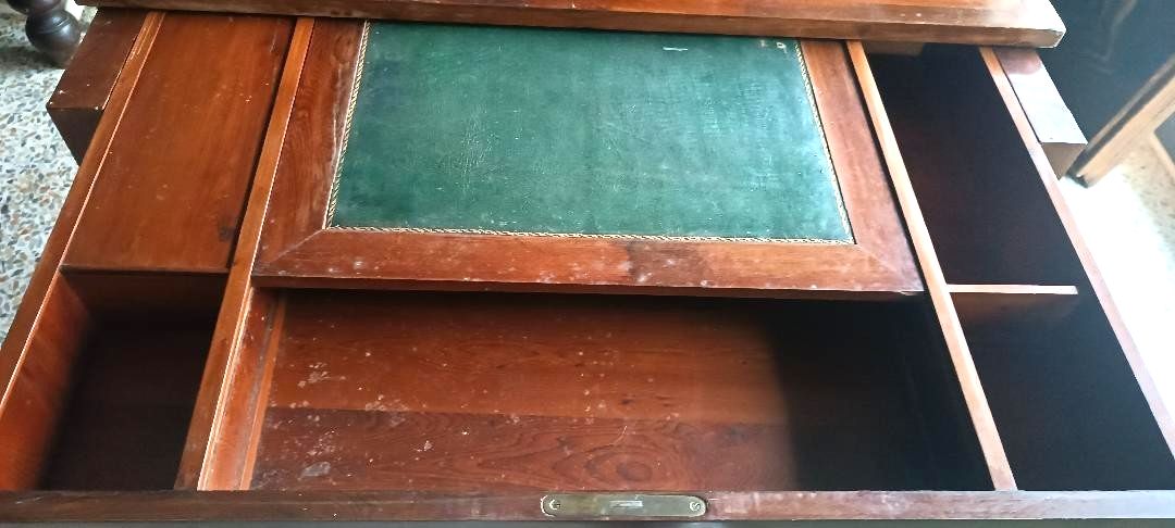 Antique Desk Table Sliding Top Mahogany Louis XVI photo buy