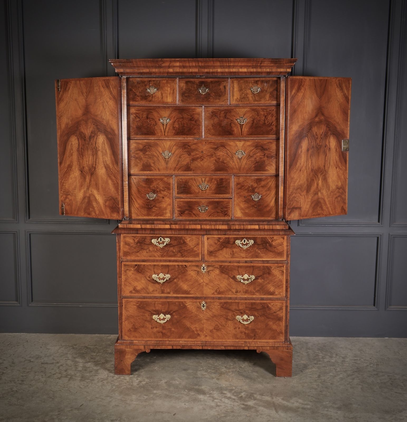 Queen Anne Walnut Cabinet On Chest photo buy