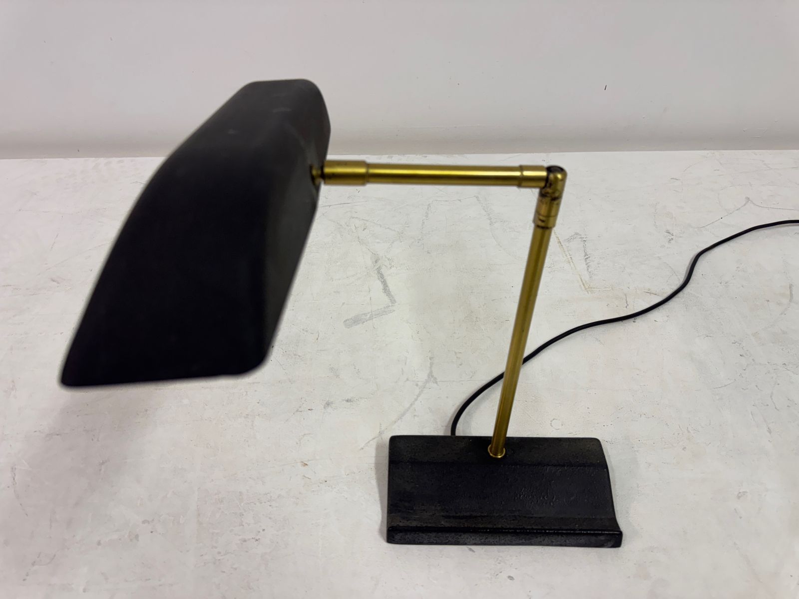 photo vinterior Adjustable Brass And Metal Desk Lamp By Omi For Koch & Lowy, 1970s