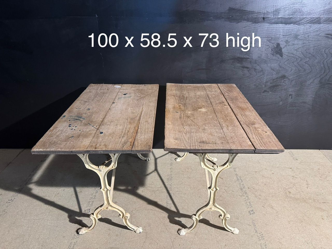 photo vinterior Pair French Bistro Tables