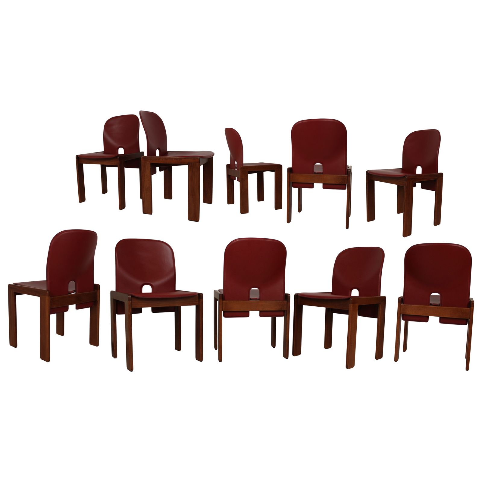Set Of 10 Model 121 Chairs By Afra & Tobia Scarpa For Cassina, 1967 photo 21000.0