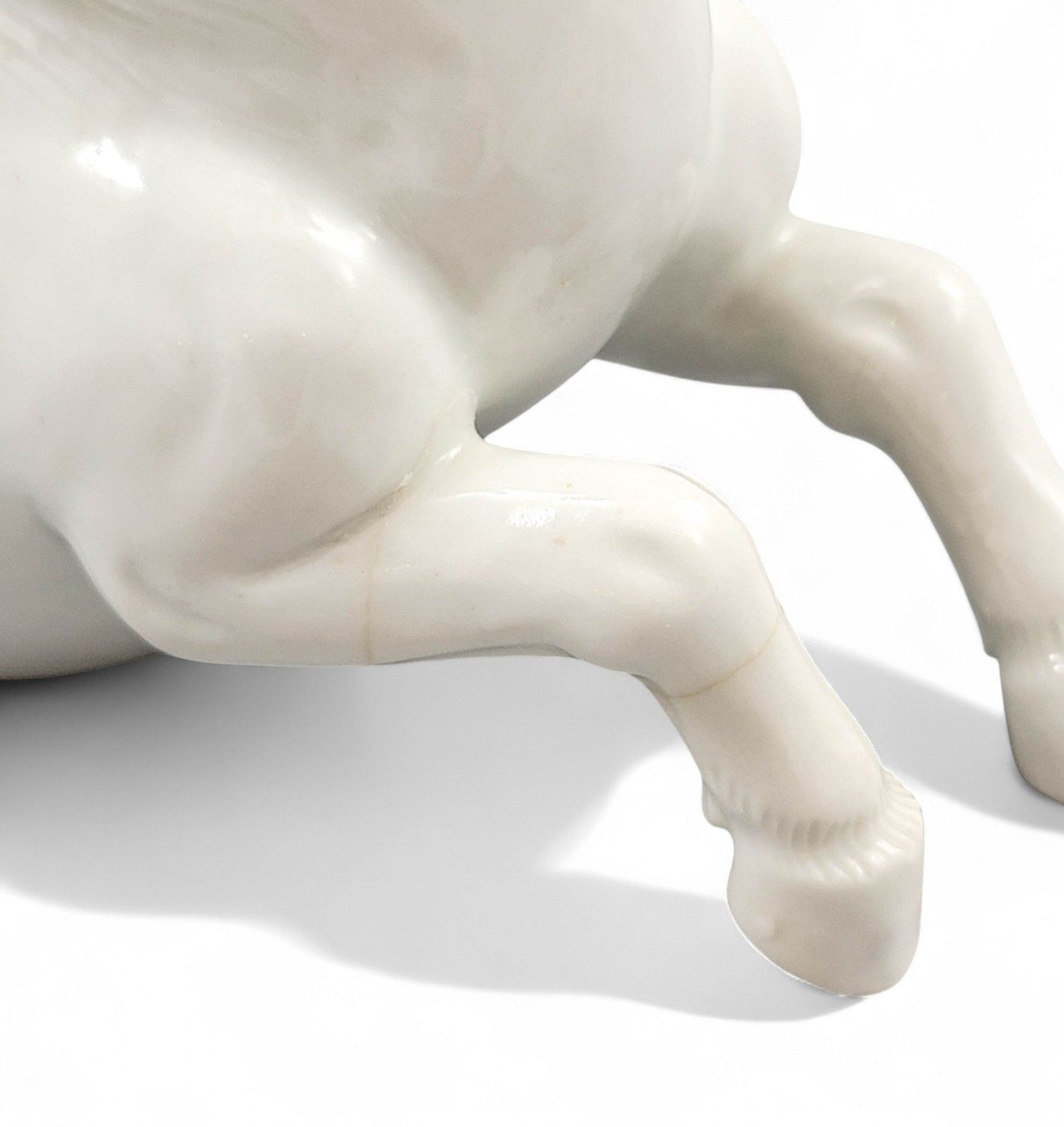 photo for sale Hirado Porcelain Recumbent Horse, Japan, Late 19th Century