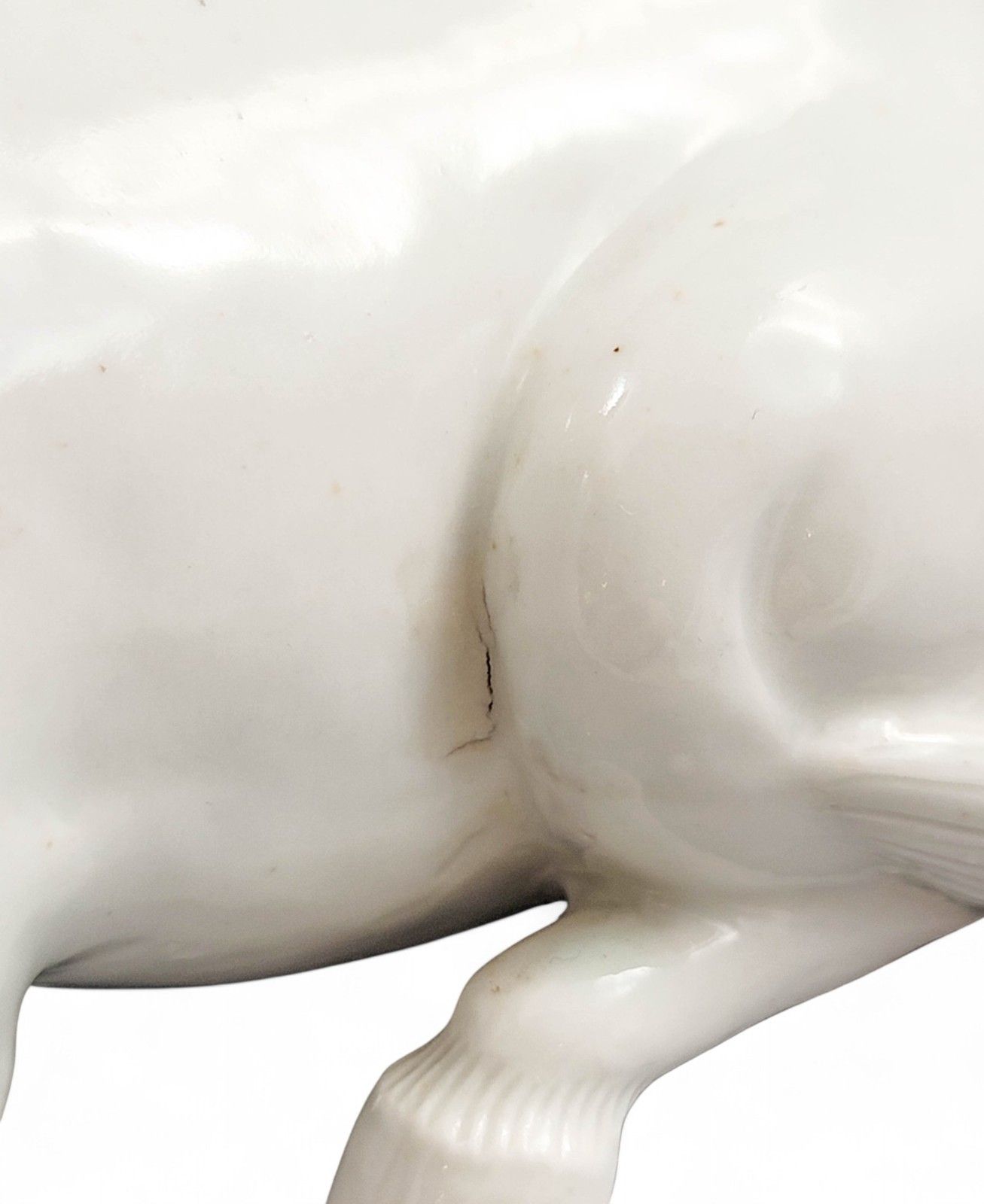 1000.0 Hirado Porcelain Recumbent Horse, Japan, Late 19th Century photo