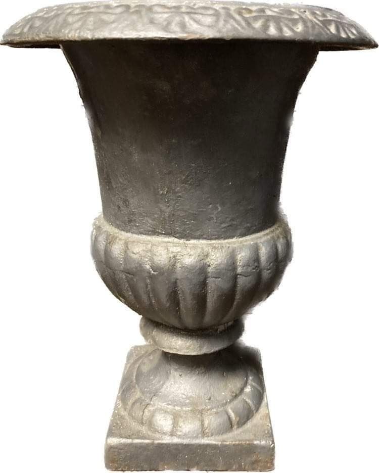 Home Decor 20thc Pair Of Nice Quality Cast Iron Campana Urns photo