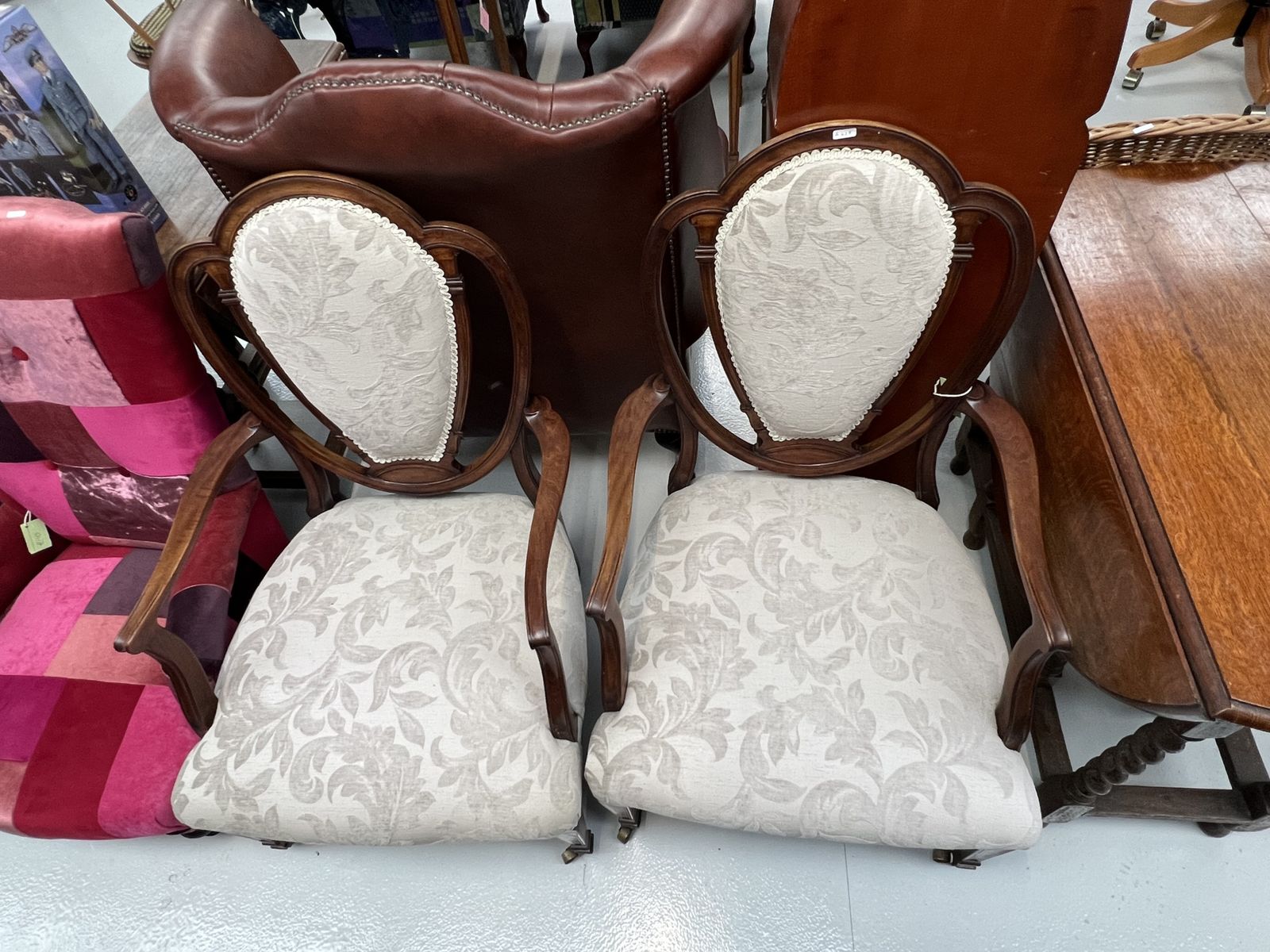 Pair Of Antique Mahogany Bedroom Chairs photo buy